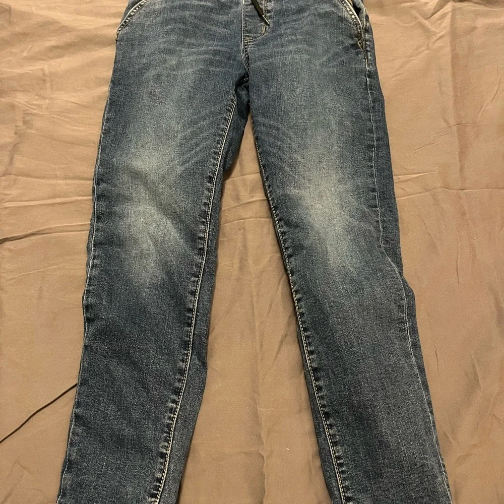 Old‎ Navy Karate Slim Taper Jeans Boys Medium 8 Blue Built-In Flex Max Tough
